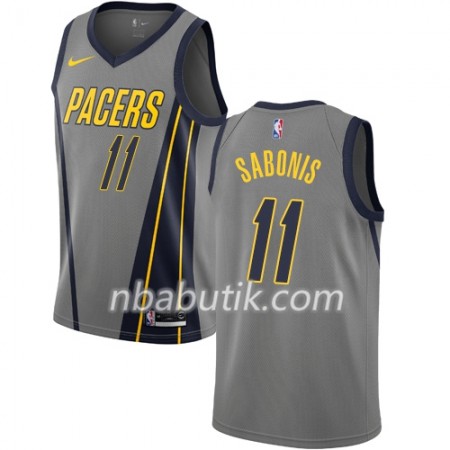 NBA Mænd Trøje Indiana Pacers Domantas Sabonis 11 2018-19 Nike City Edition Grå Swingman NBA Mænd Trøje Indiana Pacers Domantas Sabonis 11 2018-19 Nike City Edition Grå Swingman